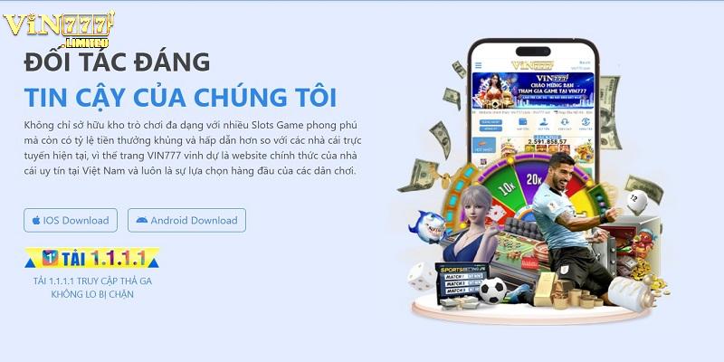 App vin777 di động tiện lợi